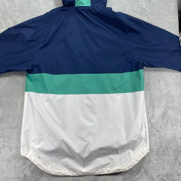 Encrypted Supply Company Jacket Mens 2X Blue Green Pull Over Quarter Zip Hooded - Picture 9 of 14